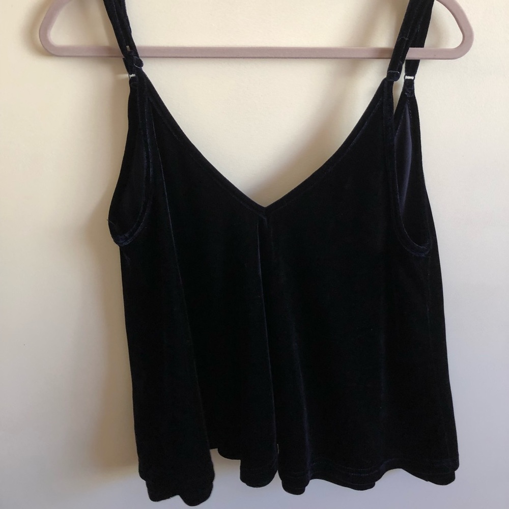 Tobi Velvet Low Back Crop Top
